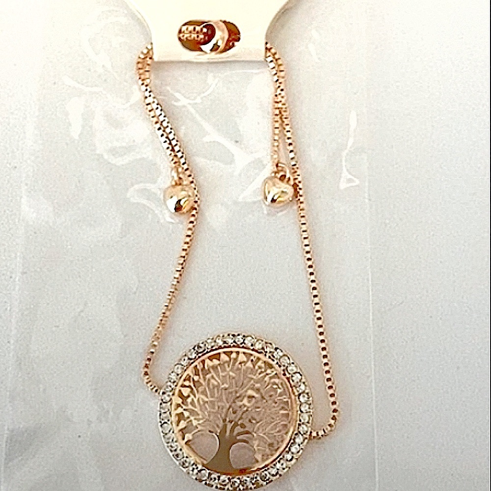 Rose Gold "Tree of Life" Bracelet adjustable One size fits most.NEW